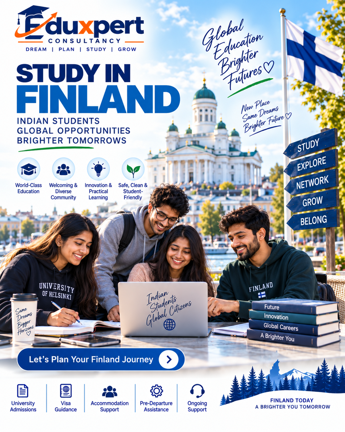 Indian students studying in Finland